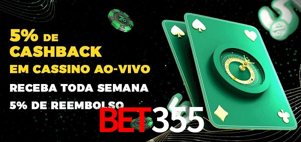 Promoções do cassino ao Vivo BET355